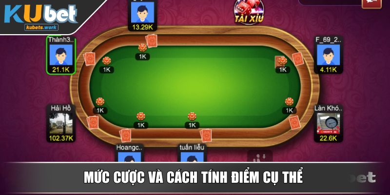 Mức cược và cách tính điểm cụ thể