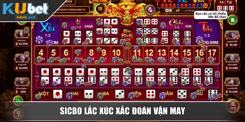 Sicbo lắc xúc xắc đoán vận may